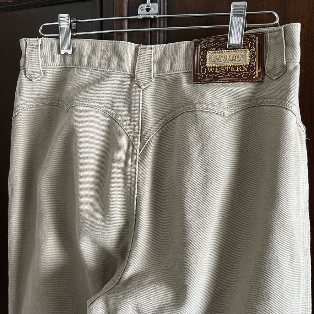 Vintage Lawman Women’s Bareback Light Khaki Western Jeans size 11